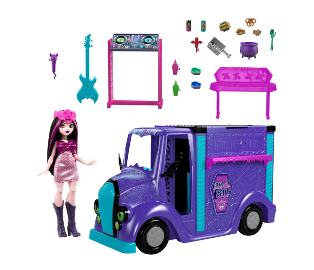 Mattel Koncertowy Food Truck + Lalka Zestaw - 1259455 - zdjęcie
